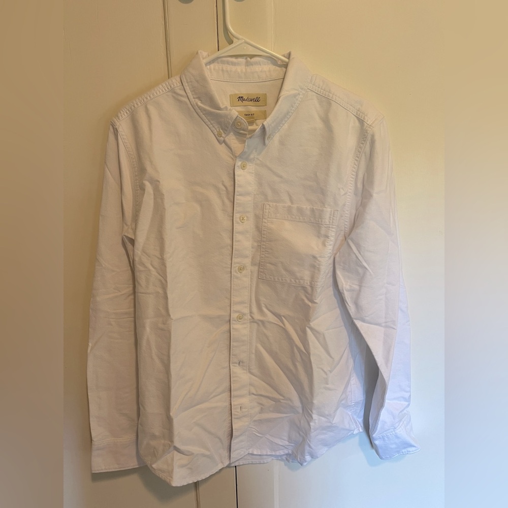 Madewell White Oxford Button Down Men's Shirt
